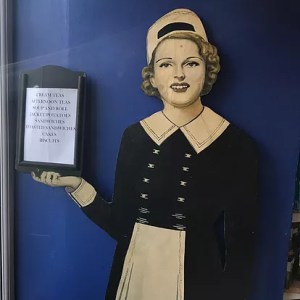 a person holding a sign