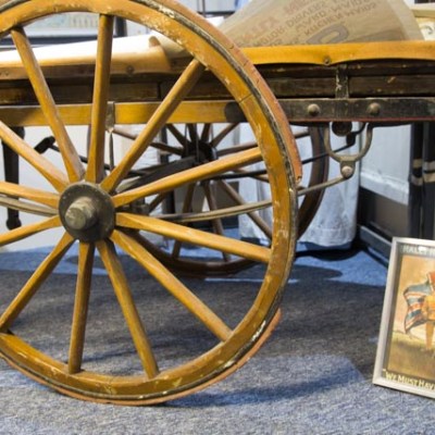 a bicycle sitting on a chair
