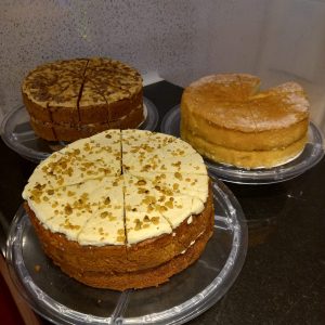a cake sitting on top of a counter