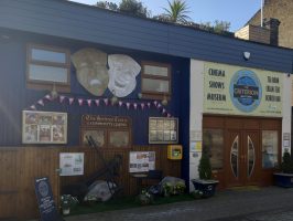 a store front at day
