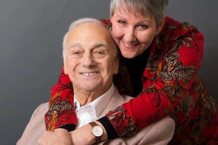 Roy Hudd et al. smiling for the camera