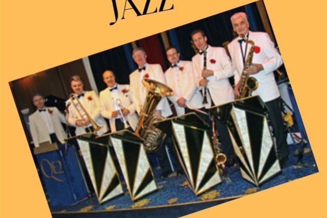 Poster for New Foxtrot Serenaders Jazz concert on April 18, 2026, with lunch option, at Criterion Blue Town.