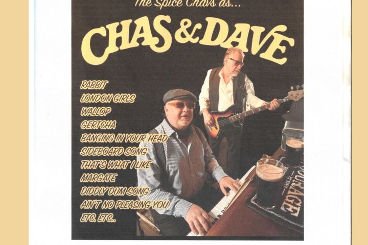 Poster for Chas 'n' Dave tribute on 19th September at Criterion Theatre.